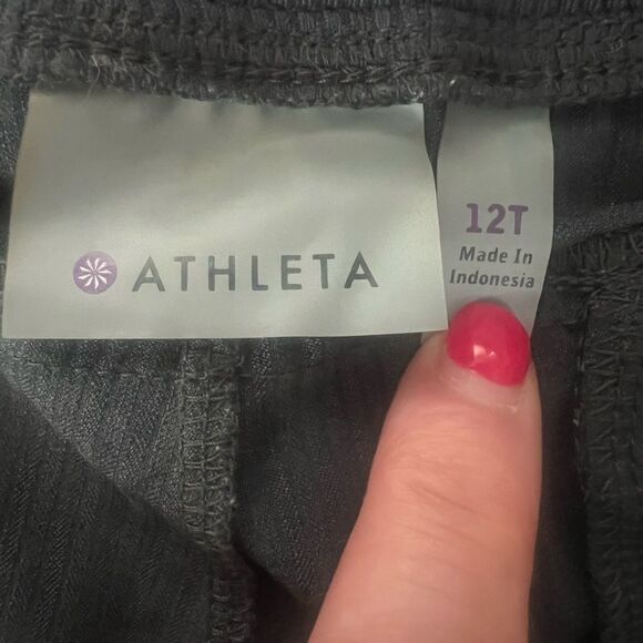 Athleta mid town pull on trousers athletic pants size 12 T activewear sporty - Picture 4 of 6